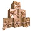 GP SUP 12 Pack Gift Boxes with Lids,Nested Squared Boxes with Lids for Fathers Day, Graduations, Weddings, Birthdays and Christmas,Christmas Gift Box, New Year Gift Box(Gold, 444) view 1