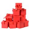 GP SUP 12 Pcs Squared Gift Boxes with Lids,Red Kraft Gift Boxes for Birthday, Christmas,AnniversaryValentine's Day (Red, 666) view 1