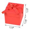 GP SUP 12 Pcs Squared Gift Boxes with Lids,Red Kraft Gift Boxes for Birthday, Christmas,AnniversaryValentine's Day (Red, 666) view 2