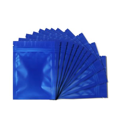 100 Pack Mylar Bags for Food Storage 3.3 x 5.1 Inch Resealable Smell Proof Bags Foil Pouch Flat Bag with Clear Window Blue