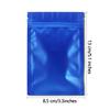 100 Pack Mylar Bags for Food Storage 3.3 x 5.1 Inch Resealable Smell Proof Bags Foil Pouch Flat Bag with Clear Window Blue view 2