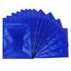 100 Pack Mylar Bags for Food Storage 5.9 x 8.7 Inch Resealable Smell Proof Bags Foil Pouch Flat Bag with Clear Window Blue