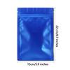 100 Pack Mylar Bags for Food Storage 5.9 x 8.7 Inch Resealable Smell Proof Bags Foil Pouch Flat Bag with Clear Window Blue view 2