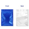 100 Pack Mylar Bags for Food Storage 5.9 x 8.7 Inch Resealable Smell Proof Bags Foil Pouch Flat Bag with Clear Window Blue view 3