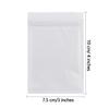 100 Pack Smell Proof Bags 3 x 4 Inch Resealable Mylar Bags Foil Pouch Flat Bag with Clear Window White view 2