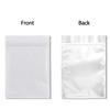 100 Pack Mylar Bags 3.3 x 5.1 Inch Resealable Smell Proof Bags Foil Pouch Flat Bag with Clear Window White view 3