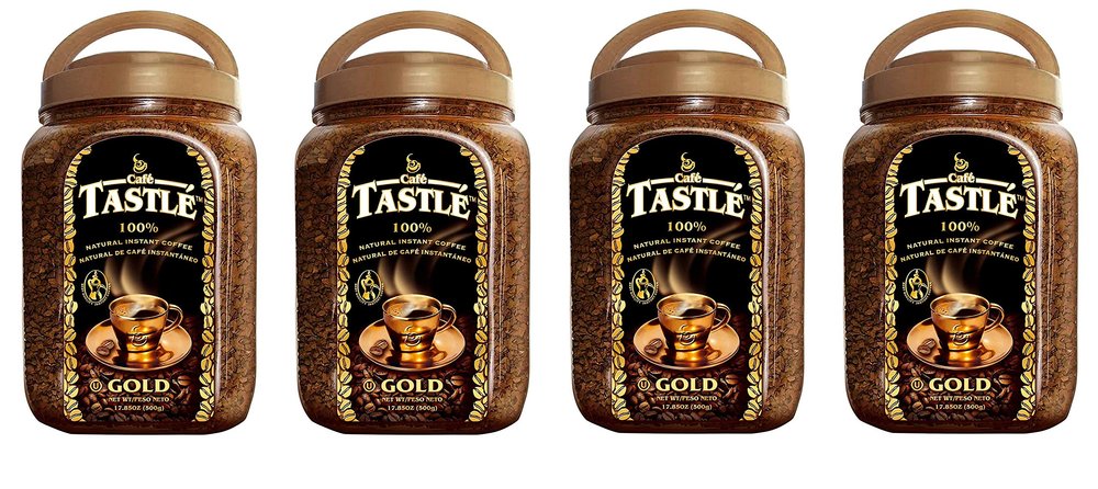 Cafe Tastle Gold Freeze Dried Instant Coffee, 4 Jars of 17.85 oz (71.40 Oz)