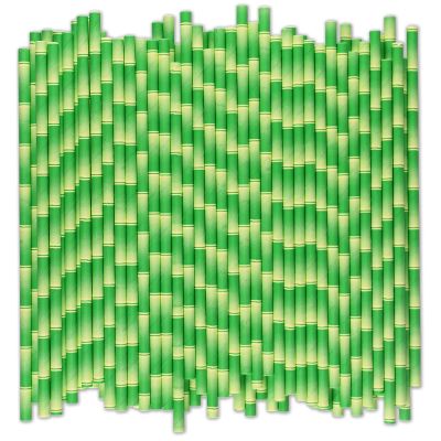[1000 Count] Green Bamboo Paper Straws for Drinking, 7.75" x 0.24", 100% Biodegradable