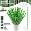 [1000 Count] Green Bamboo Paper Straws for Drinking, 7.75" x 0.24", 100% Biodegradable view 2