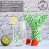 [1000 Count] Green Bamboo Paper Straws for Drinking, 7.75" x 0.24", 100% Biodegradable view 3