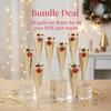 Prestee Set of 24 Plastic Champagne Flutes with Gold Rim - 4.5 oz - Shatterproof Disposable Glasses for Weddings, Cocktail Parties, and Outdoor Celebrations view 4