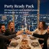 Prestee Set of 24 Clear Plastic Champagne Flutes - 4.5 oz Capacity Shatterproof Disposable Glasses - Suitable for Weddings, Cocktail Parties, and Outdoor Celebrations view 2