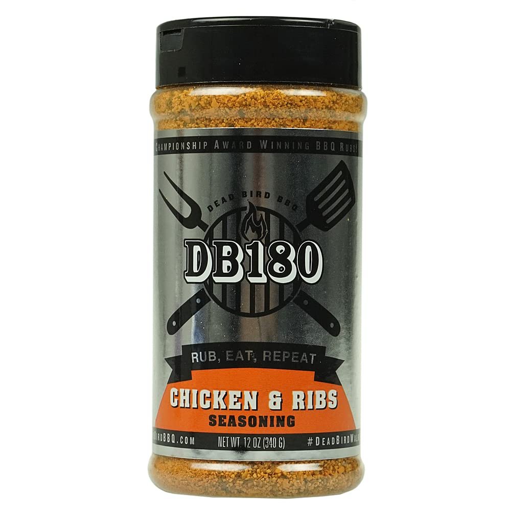 DB180 Chicken & Ribs BBQ Rub Sweet & Smoky Smoker Seasoning for Poultry & Pork Gluten Free, No MSG 12 oz
