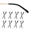 8 Pairs Eyeglass End Tips Ear Sock Pieces Anti-Slip Tube Replacement Tips Silicone for Thin Metal Eyeglass Legs, Black view 1