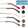 8 Pairs Eyeglass End Tips Ear Sock Pieces Anti-Slip Tube Replacement Tips Silicone for Thin Metal Eyeglass Legs, 4 Black/4 Brown view 4