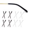 8 Pairs Eyeglass End Tips Ear Sock Pieces Anti-Slip Tube Replacement Tips Silicone for Thin Metal Eyeglass Legs,4 Black/4 White view 1