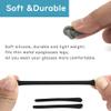 8 Pairs Eyeglass End Tips Ear Sock Pieces Anti-Slip Tube Replacement Tips Silicone for Thin Metal Eyeglass Legs,4 Black/4 White view 2