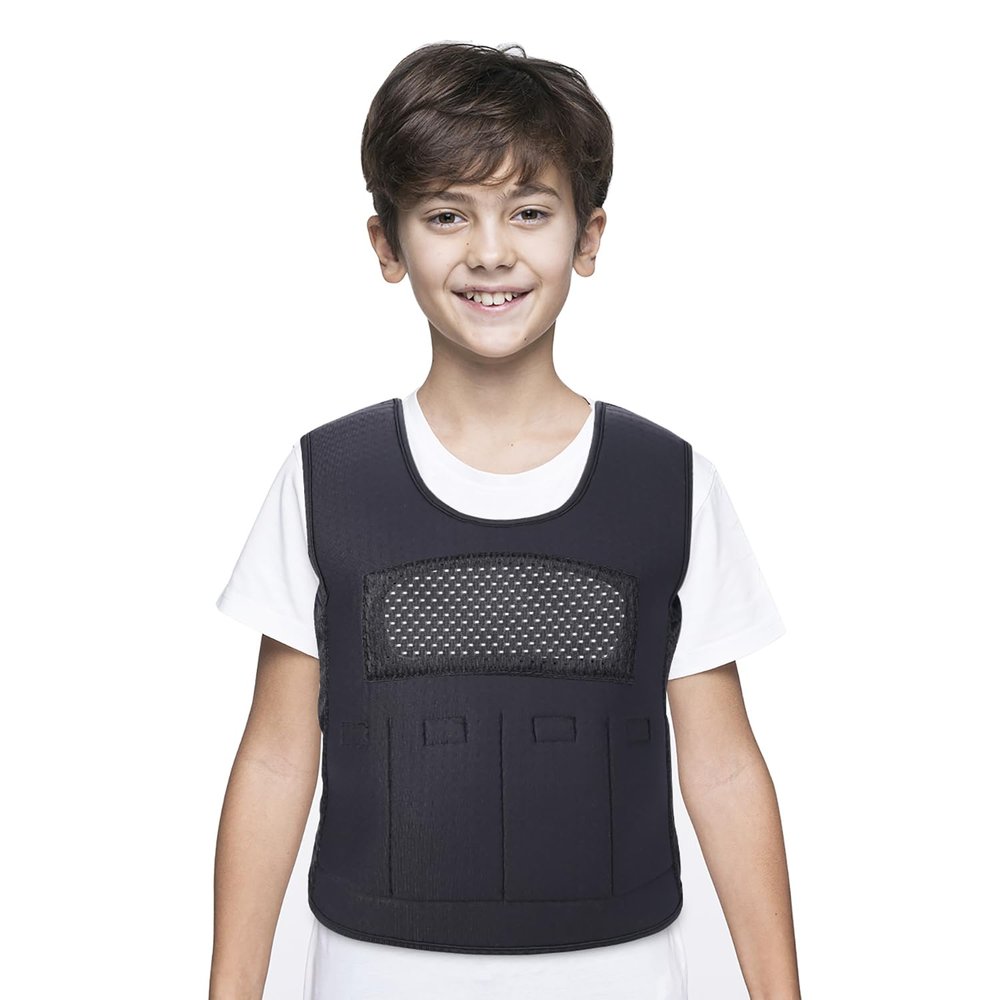 Weighted Vest for Kids(Ages 5-9, Medium)  Fully Adjustable Sensory Compression Vest for Children with Autism, ADHD, SPD - Includes 3lb Removable Weights
