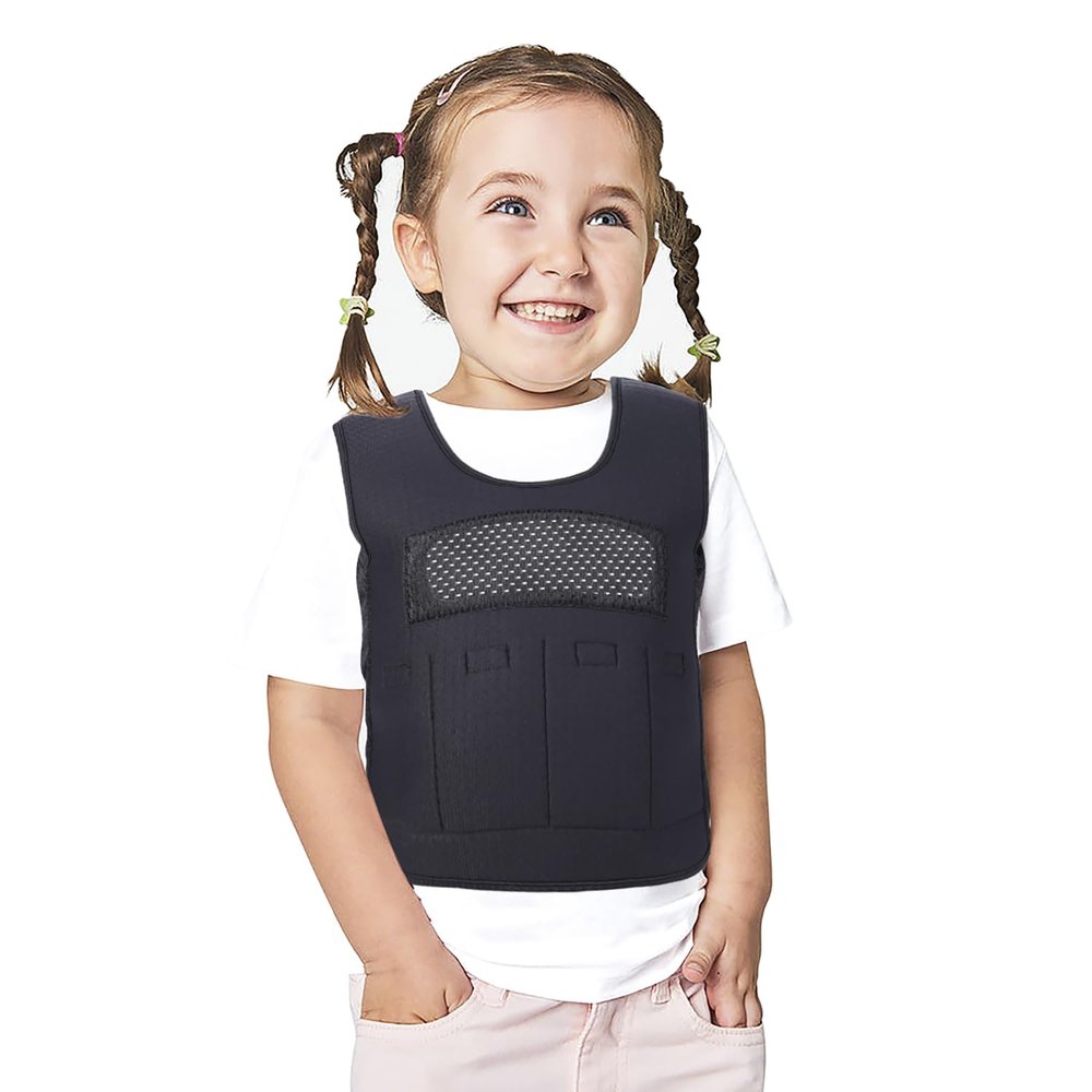 Weighted Vest for Kids(Ages 2-4, Small)  Fully Adjustable Sensory Compression Vest for Children with Autism, ADHD, SPD - Includes 2lb Removable Weights