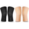2 Pair Knee Brace Compression Sleeves Knee Support Brace for Meniscus Tear, Lightweight Knee Sleeve for Arthritis Pain Relief, Knee Support for Men and Women for Running, Weight Lifting (Black, Beige) view 1