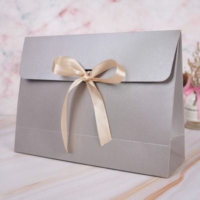 10PCS Envelope Gift Bags with Bow Ribbon Paper Party Favor Bag Bulk Scarf Packaging Box Gift Wrapping Supplies for Wedding Bridesmaid Mothers Day Holiday Birthday Celebration Present