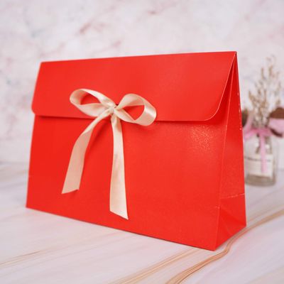 10PCS Envelope Gift Bags with Bow Ribbon Paper Party Favor Bag Bulk Scarf Packaging Box Gift Wrapping Supplies for Wedding Bridesmaid Mothers Day Holiday Birthday Celebration Present