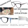 CRGATV Reading Glasses 3 Pack Blue Light Blocking Computer Readers for Women Stylish Cat Eye Design Anti Eyestrain & Glare +4.0 Strength view 3