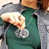 Magnifying Glass NecklaceMagnifying Glass Pendant 3X Vintage Hollow Flower Pendant Reading Accessories Books Lover Glass Pendant Jewelry Magnifying Glass Necklace Handheld Reading Magnifier view 3