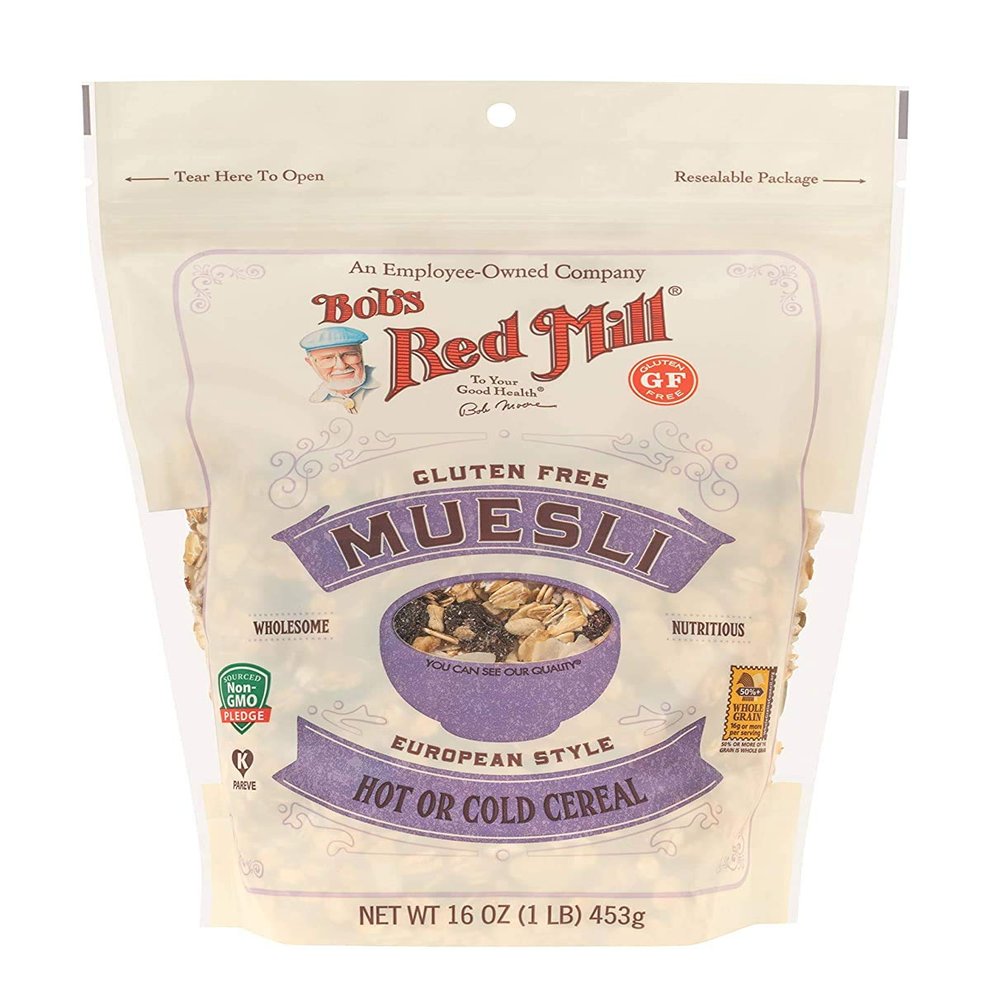 Bob's Red Mill Gluten Free Muesli Cereal, 16 OZ (Pack of 2)