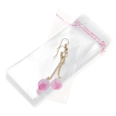 200 Pack 1.5" x 3" Thick Small Clear Resealable Self Seal Cellophane Plastic Bags Adhesive Cello Poly Bag For Packaging Jewelry Bead Necklace Ring Gift