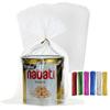 Macoota 50 Pcs 12" x 16" Large Clear Thick Cello Treat Bags Flat Cellophane Bags With 6 Colors Twist Ties Packaging Wrapping Gift Baskets Baby Showers Weddings Presents Cellophane Bags view 1