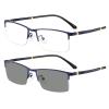 Metal Reading Glasses Bifocal Photochromic Protect Presbyopic Glasses,Business Casual Ultra-light Half Frame Men (blue, 0) view 1
