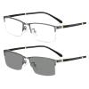 Metal Reading Glasses Bifocal Photochromic Protect Presbyopic Glasses,Business Casual Ultra-light Half Frame Men (gun, 1.25) view 1