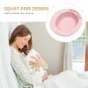 Sitz Bath Over The Toilet Soaking Bath Basin Bidet for Hemorrhoidal Pregnant Women The Elderly and Post Episiotomy Patients Pink view 4