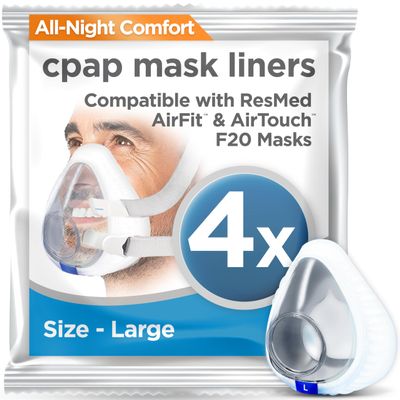 resplabs CPAP Mask Liners - Full Face CPAP Masks sleepliners, AirFit F20 Style Liner, Large - 4 Pack
