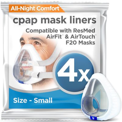 resplabs CPAP mask Liners - Compatible with ResMed AirFit and AirTouch F20 Full face Masks. Reduce Noisy air leaks, Prevent Painful Irritation - Small