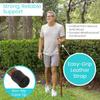 Vive Wooden Walking Stick for Hiking - Handcrafted, Waterproof with Leather Wrist Strap - Wood Staff for Balance, Women, Men, Seniors - Non-Slip Tip for Safety & Support view 3