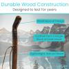 Vive Wooden Walking Stick for Hiking - Handcrafted, Waterproof with Leather Wrist Strap - Wood Staff for Balance, Women, Men, Seniors - Non-Slip Tip for Safety & Support view 4
