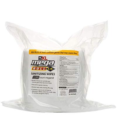 2XL Corp - Mega Roll - 2 Pack 4,600 Wipes - Easy To Use - Use on Skin and Hand - Removes Dirt