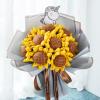 20 Sheets Pure color gold edge Flower Wrapping Paper,Florist Bouquet Supplies,DIY Crafts,Gift Packaging or Gift Box Packaging, Wraps Waterproof Floral Wrapping Paper 22.8*22.8Inch (silver gray) view 4