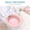 Sitz Bath for Toilet Seat Sitz Bath Wash Basin for Pregnant Postpartum Care Hemorrhoids Recovery Pink view 4