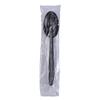 Boardwalk BWKTSHWPPBIW Heavyweight Wrapped Polypropylene Teapoons - Black (1000/Carton) view 3