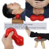 Agatige Double Peanut Massage Lacrosse Ball, Spiky Therapy Ball for Leg Back Shoulder Muscle Release Relief Deep Tissue Massage Yoga Ball(Rose Red) view 2