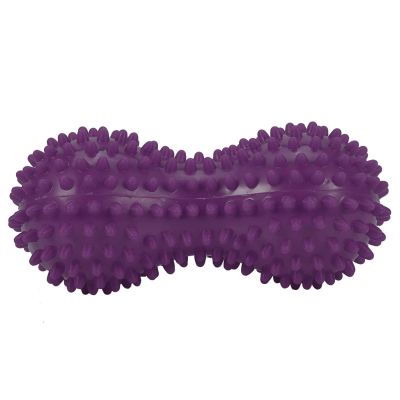 Agatige Double Peanut Massage Lacrosse Ball, Spiky Therapy Ball for Leg Back Shoulder Muscle Release Relief Deep Tissue Massage Yoga Ball for Yoga, Pilates, Tennis(Purple)