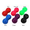 Agatige Double Peanut Massage Lacrosse Ball, Spiky Therapy Ball for Leg Back Shoulder Muscle Release Relief Deep Tissue Massage Yoga Ball for Yoga, Pilates, Tennis(Purple) view 3