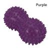Agatige Double Peanut Massage Lacrosse Ball, Spiky Therapy Ball for Leg Back Shoulder Muscle Release Relief Deep Tissue Massage Yoga Ball for Yoga, Pilates, Tennis(Purple) view 4