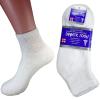 3 Pair Ankle Quarter Crew Diabetic Socks Men's Women's Unisex Size 9-11 White view 1