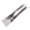 AmerCareRoyal 3-in-1 Disposable Silverware Medium Heavy Weight Plastic Utensil Set with Fork, Knife and 13x17 inch Napkin - Individually Wrapped Cutlery Meal Kit, Black, Case of 500 view 2