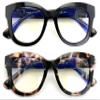 V.W.E. 2 Pairs Women Reading Glasses Blue Light Blocking, UV Ray Glare Computer Readers Bold Round (1 Black 1 Brown, 0.00) view 4