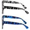 V.W.E. 2 Pairs Women Reading Glasses Blue Light Blocking, UV Ray Glare Computer Readers Bold Round (1 Grey 1 Blue, 2.50) view 2